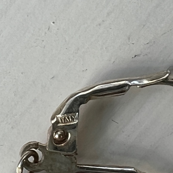 925 Sterling Silver double ball dangle earrings for pierced ears - Picture 3 of 5